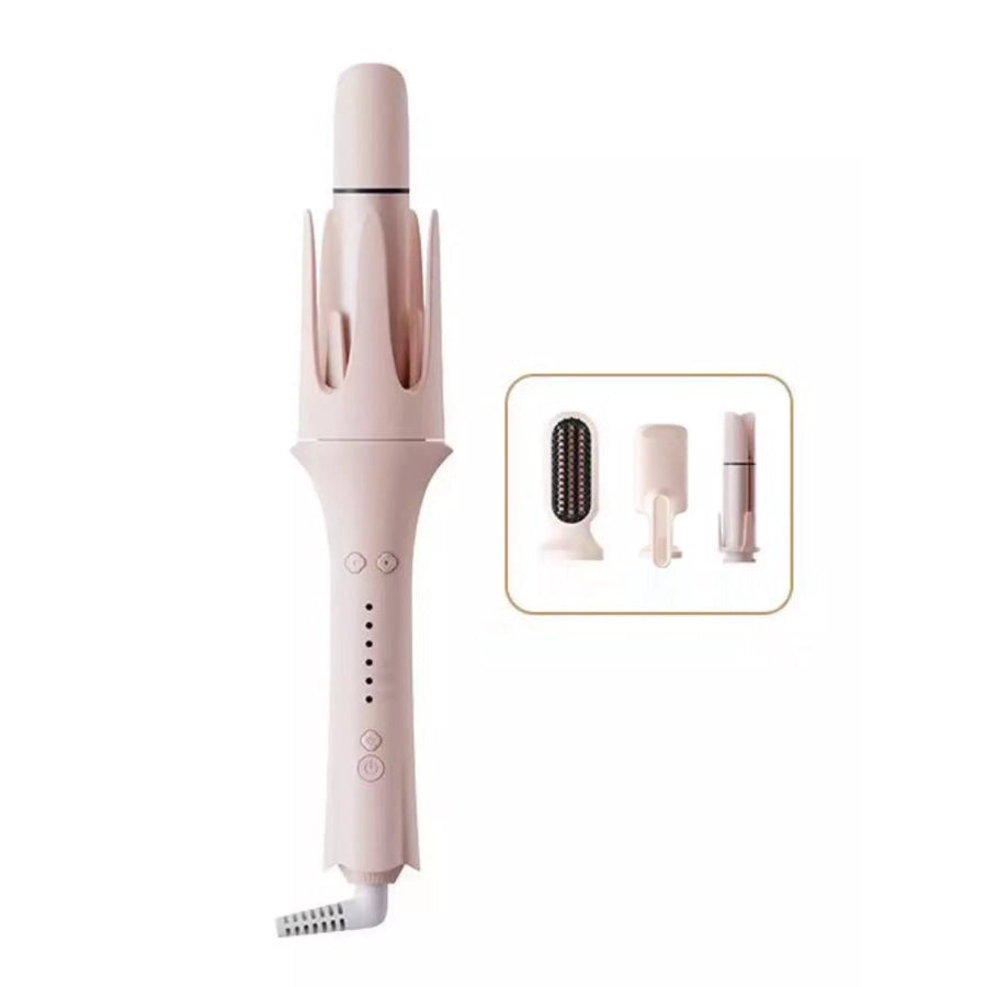 Automatic Rotating Hair Curling Iron Watermelon pink / European plug Apparel and Accessories