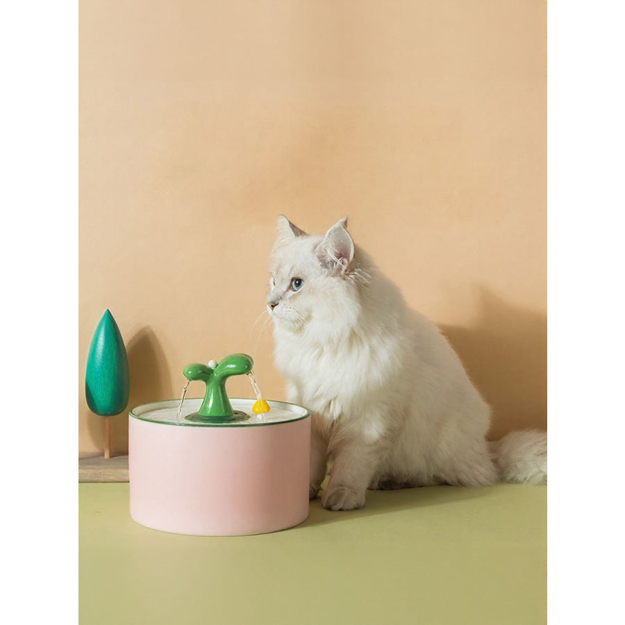 Automatic Sapling Pet Drinking Fountain Watermelon pink / One Size Apparel and Accessories