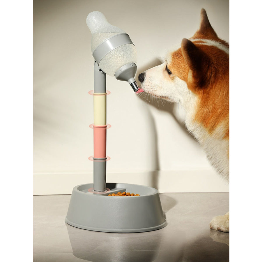 Automatic Water Dispenser Pet Bowl Gray [height adjustable] / One Size Apparel and Accessories