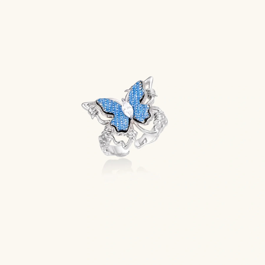 Azure Butterfly Ring by Sandee Rain Boutique Rings