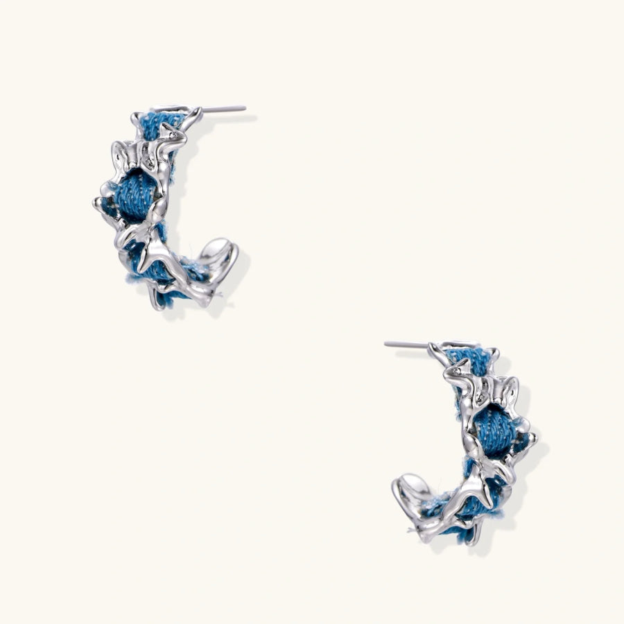 Azure Wave Hoops by Sandee Rain Boutique Earrings