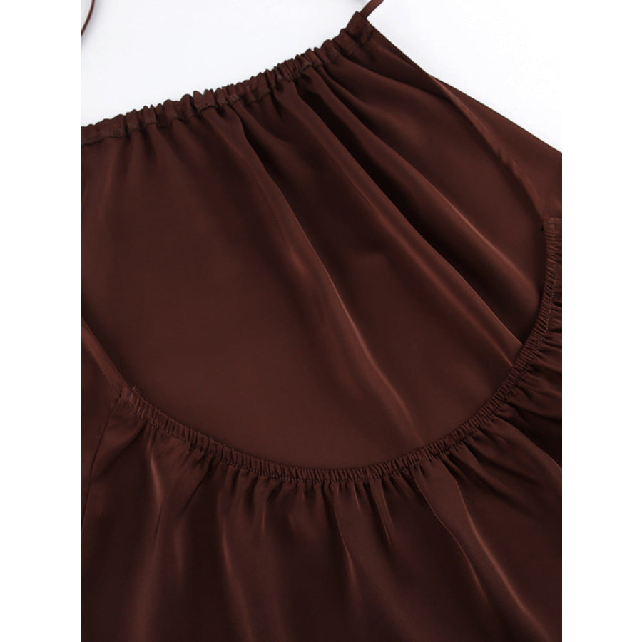 Backless Halter Neck Maxi Dress Apparel and Accessories
