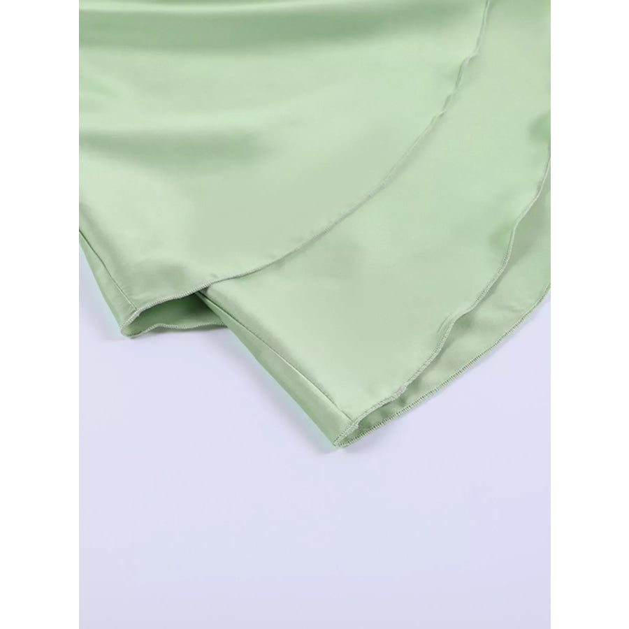 Backless Layered Ruffled Cami Dress Apparel and Accessories