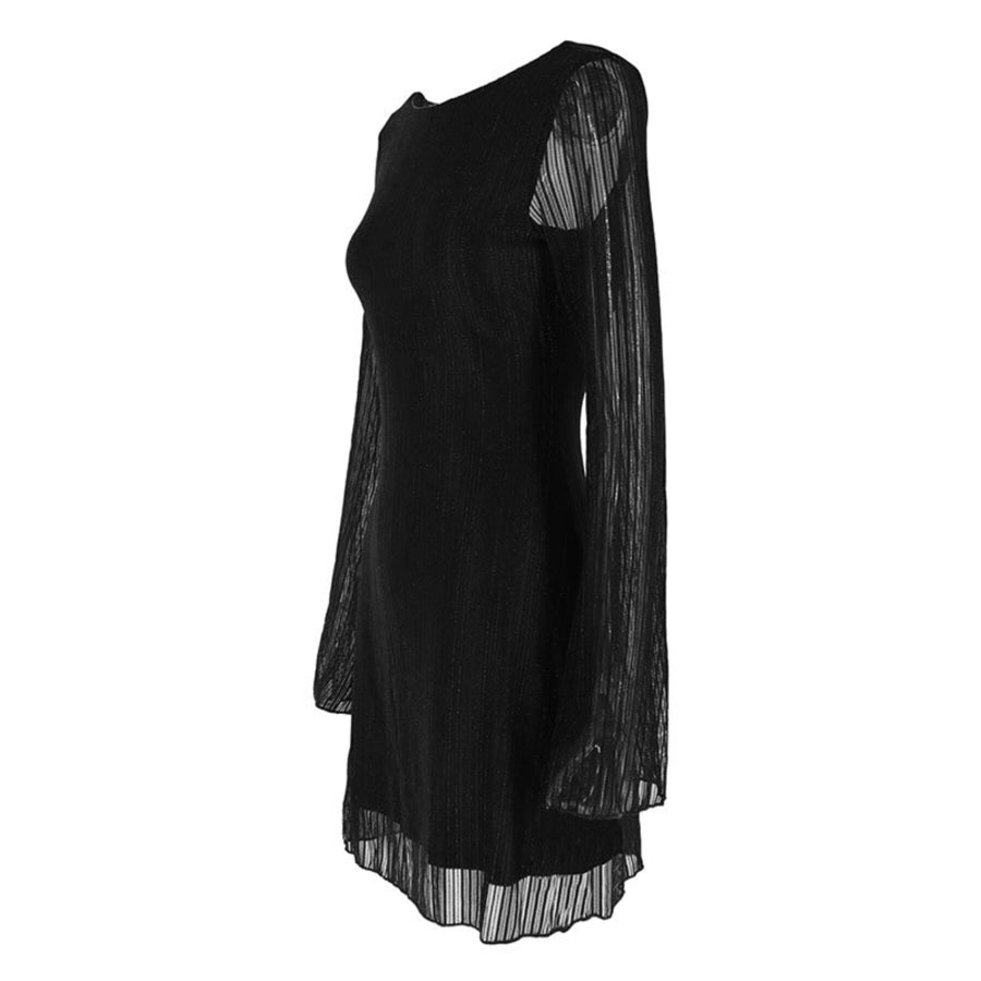 Backless Long Sleeve Mini Dress Apparel and Accessories