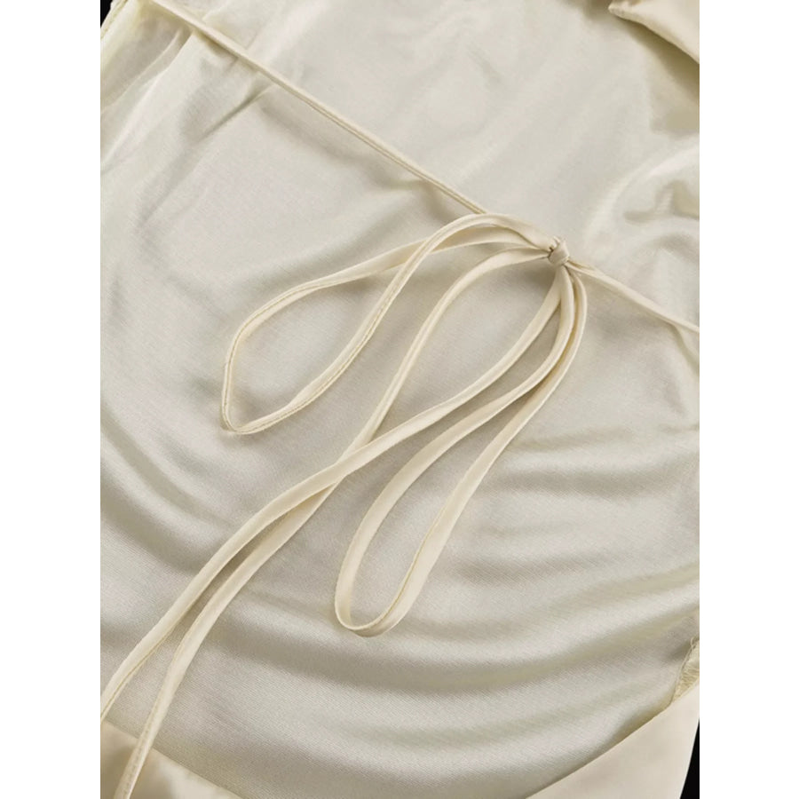 Backless Long Sleeve Mini Dress Apparel and Accessories