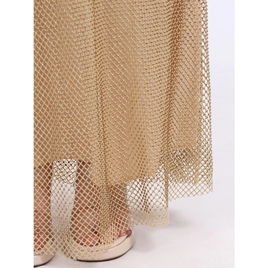 Backless Scoop Neck Maxi Dress Apparel and Accessories