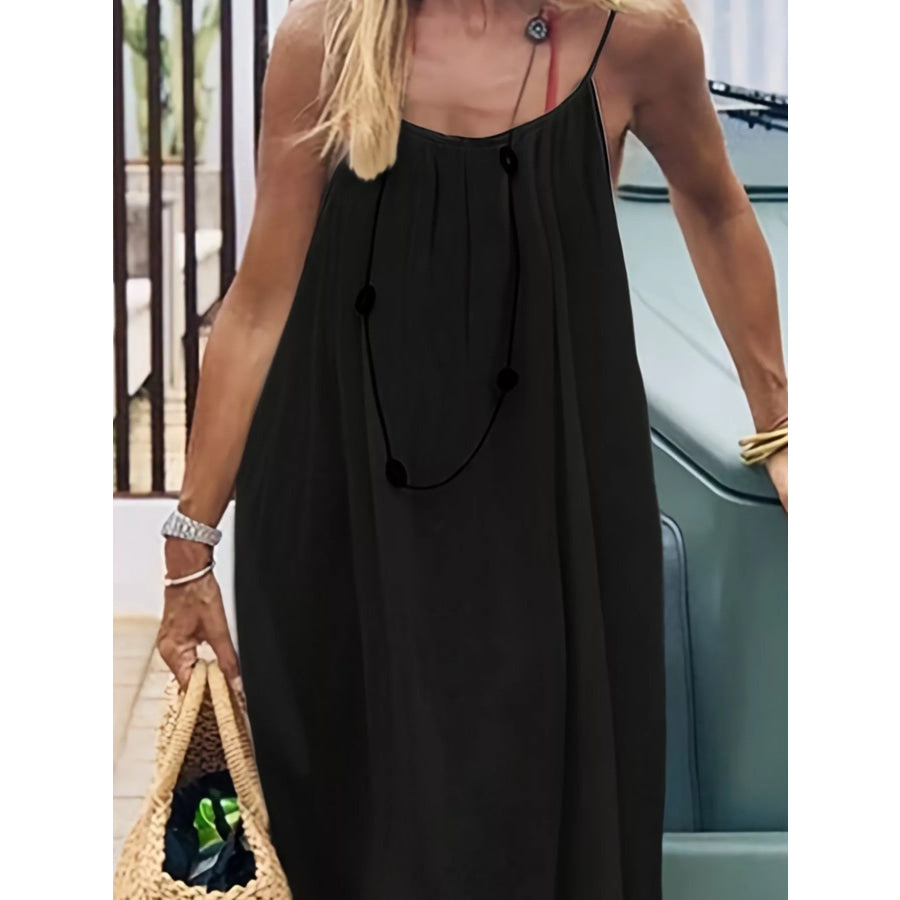 Backless Spaghetti Strap Maxi Dress Apparel and Accessories