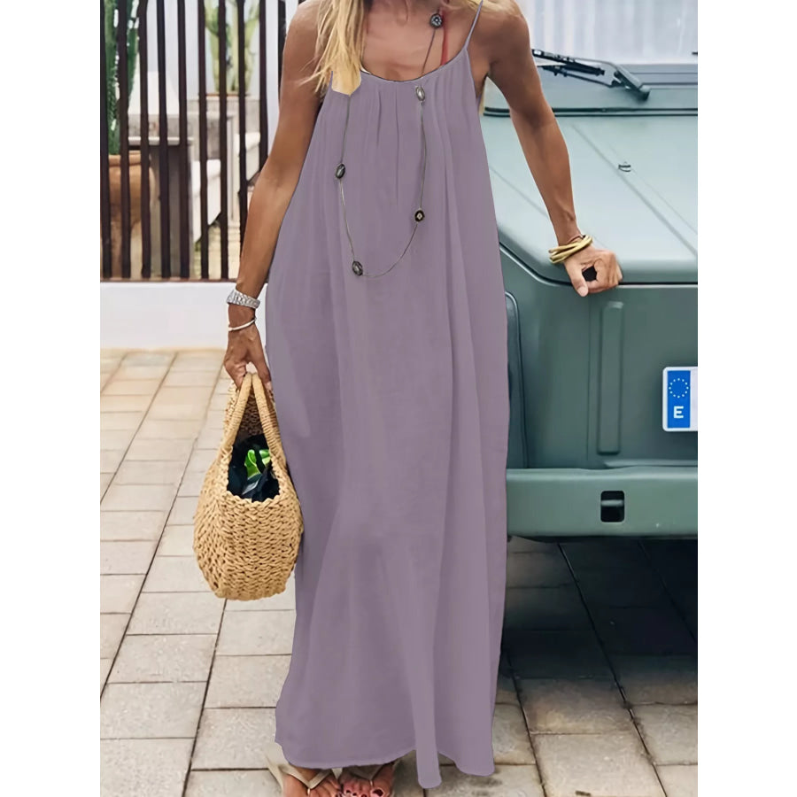 Backless Spaghetti Strap Maxi Dress Apparel and Accessories