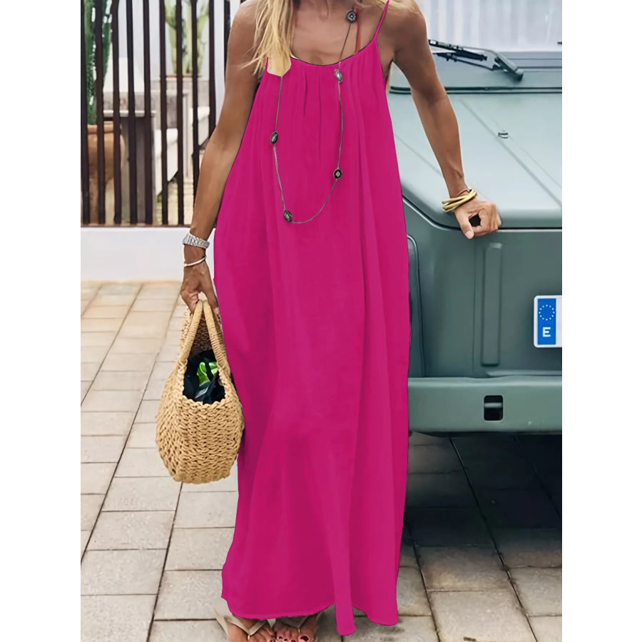 Backless Spaghetti Strap Maxi Dress Apparel and Accessories