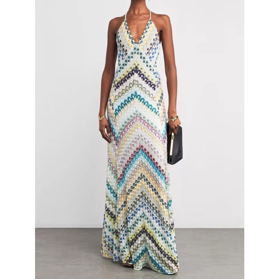 Backless Spaghetti Strap Maxi Dress Green / XS Apparel and Accessories