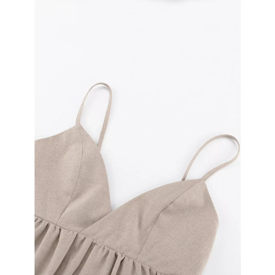 Backless Spaghetti Strap Mini Dress Apparel and Accessories