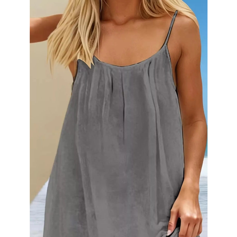 Backless Spaghetti Strap Mini Dress Apparel and Accessories