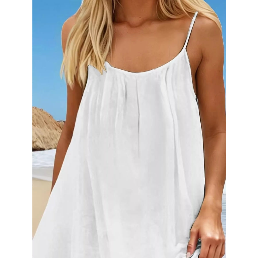 Backless Spaghetti Strap Mini Dress Apparel and Accessories