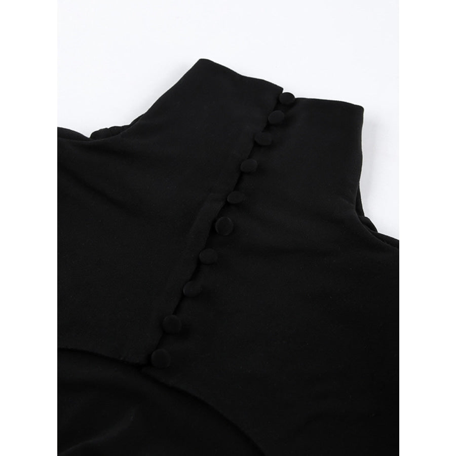 Backless Turtleneck Long Sleeve Bodycon Maxi Dress Apparel and Accessories