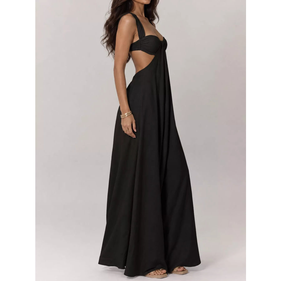 Backless Wide-Leg Jumpsuit with Cut-out Detail Apparel and Accessories