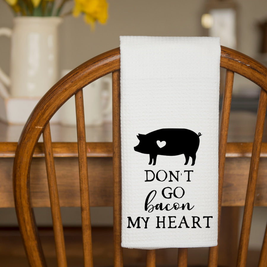 Bacon My Heart Kitchen Tea Towel Kitchen Towels