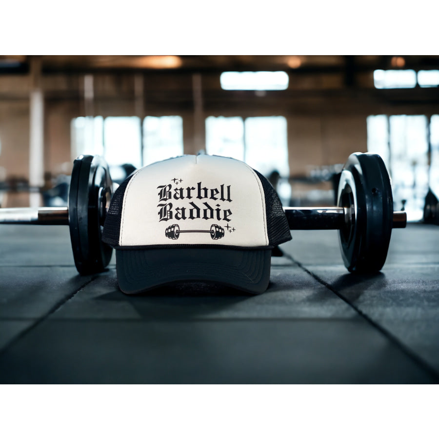 Barbell Baddie Foam Trucker Hat Hat