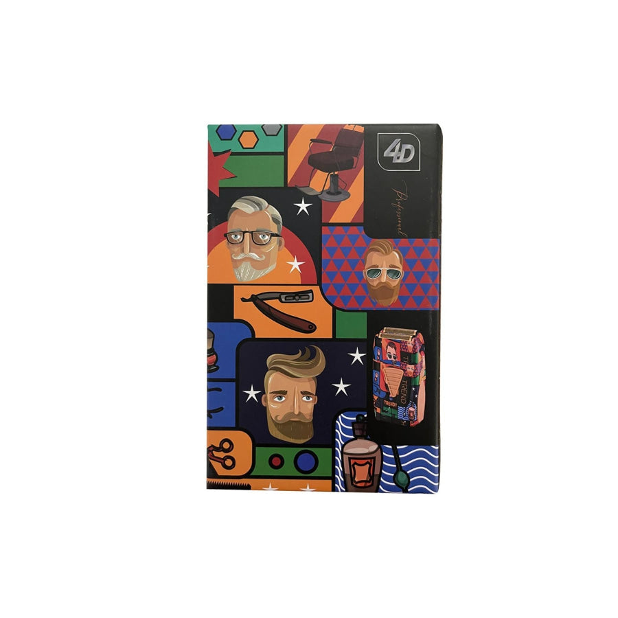 Barber-Themed Foil Shaver Graffiti / ONESIZE Apparel and Accessories