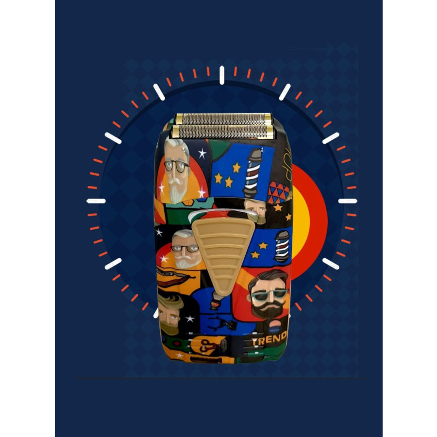 Barber-Themed Foil Shaver Graffiti / ONESIZE Apparel and Accessories