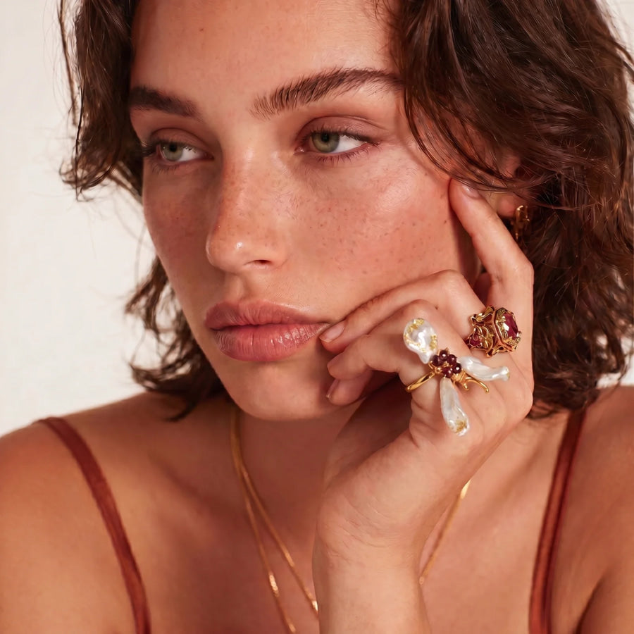 Baroque Sculpture Ring by Sandee Rain Boutique Rings