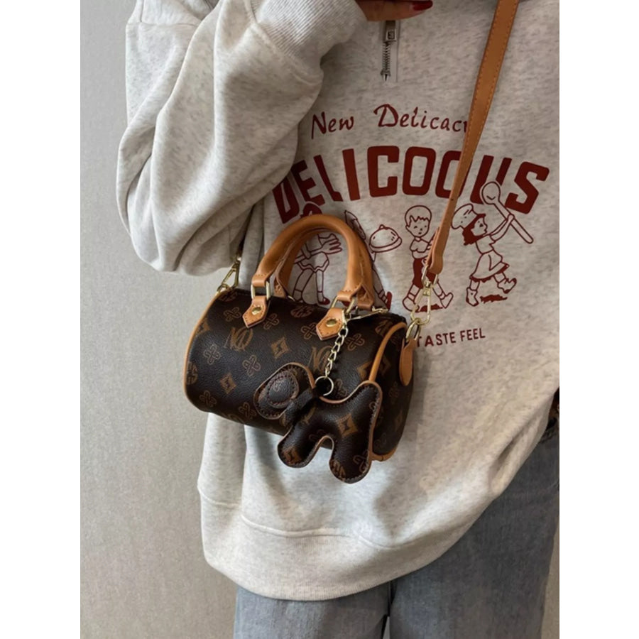 Barrel Crossbody Bag with Charm Apparel and Accessories
