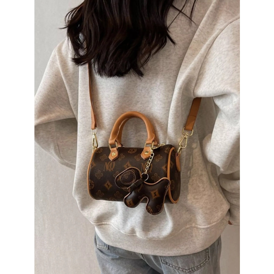 Barrel Crossbody Bag with Charm Apparel and Accessories