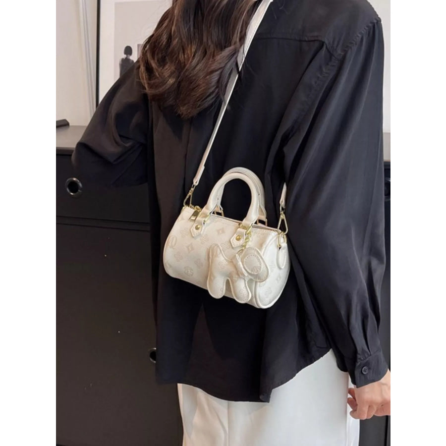 Barrel Crossbody Bag with Charm Apparel and Accessories