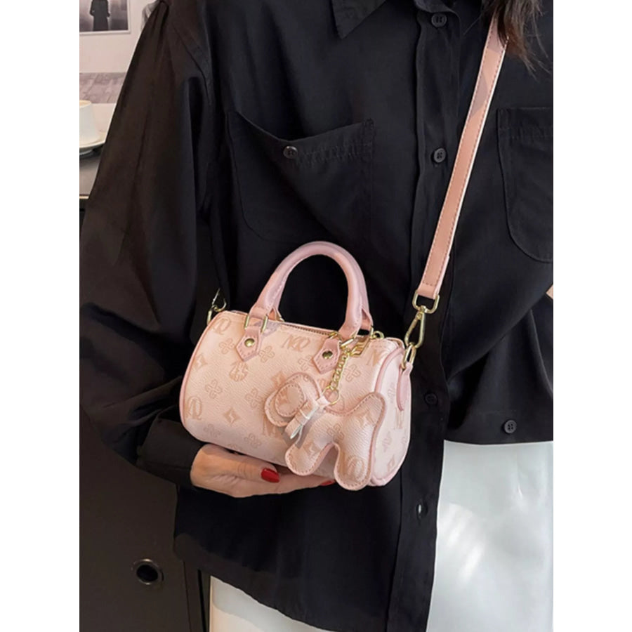 Barrel Crossbody Bag with Charm Apparel and Accessories