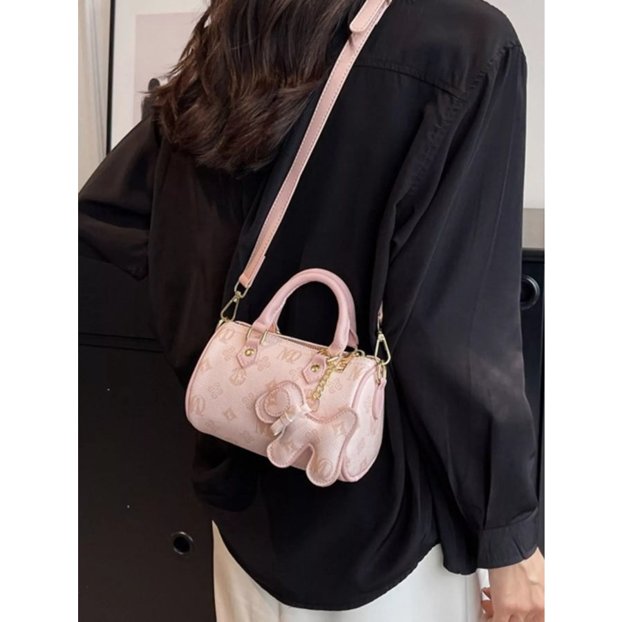 Barrel Crossbody Bag with Charm Apparel and Accessories