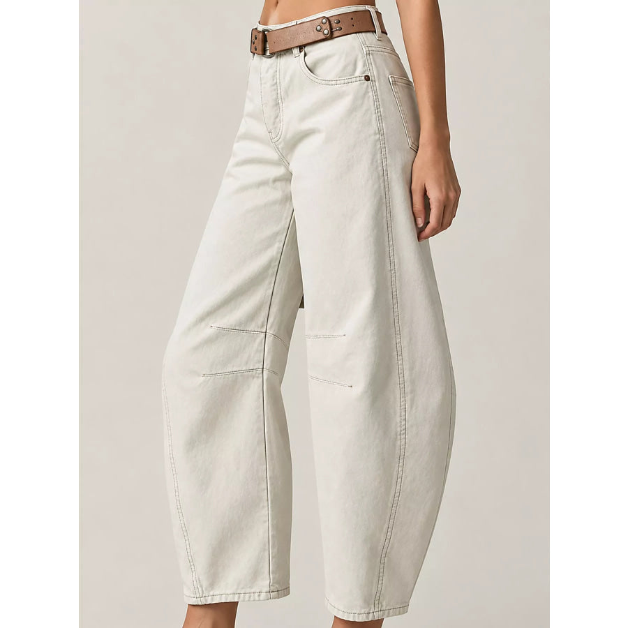 Barrel-Leg Jeans Apparel and Accessories