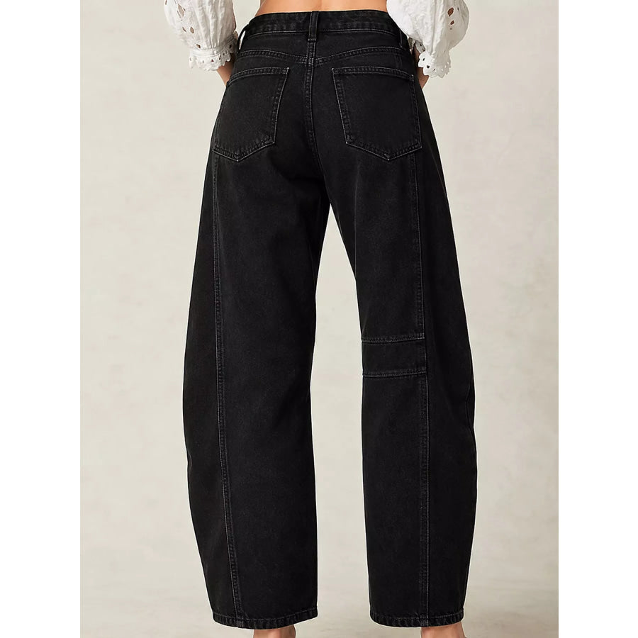 Barrel-Leg Jeans Apparel and Accessories