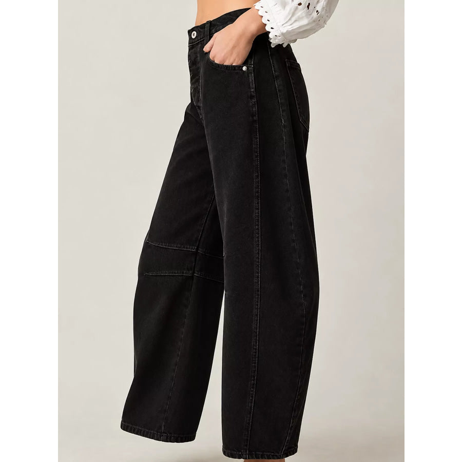 Barrel-Leg Jeans Apparel and Accessories