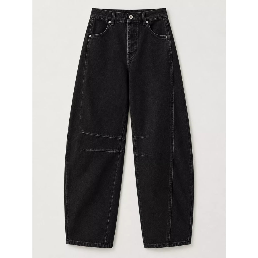 Barrel-Leg Jeans Apparel and Accessories
