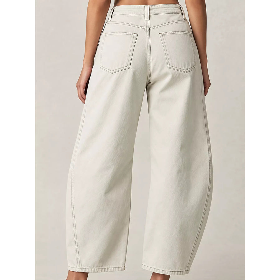 Barrel-Leg Jeans Apparel and Accessories