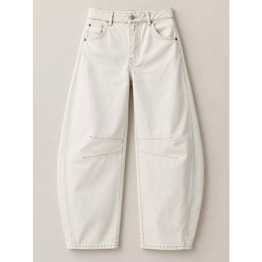 Barrel-Leg Jeans Apparel and Accessories