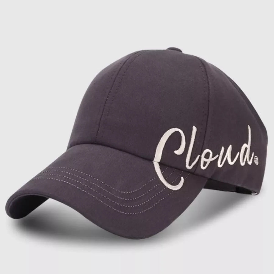 Baseball Cap with ’Cloud’ Embroidery Grey / One Size Apparel and Accessories
