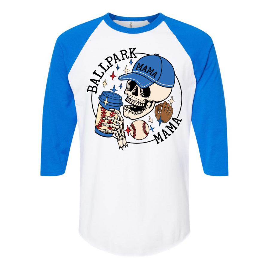 Baseball Mama Raglan Graphic Tee XS / Royal T-shirt