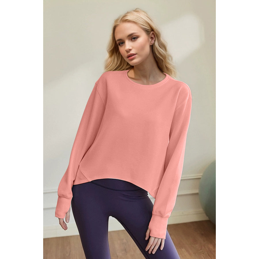 Basic Bae Air Scuba Round Neck Long Sleeve Sweatshirt Apparel and Accessories