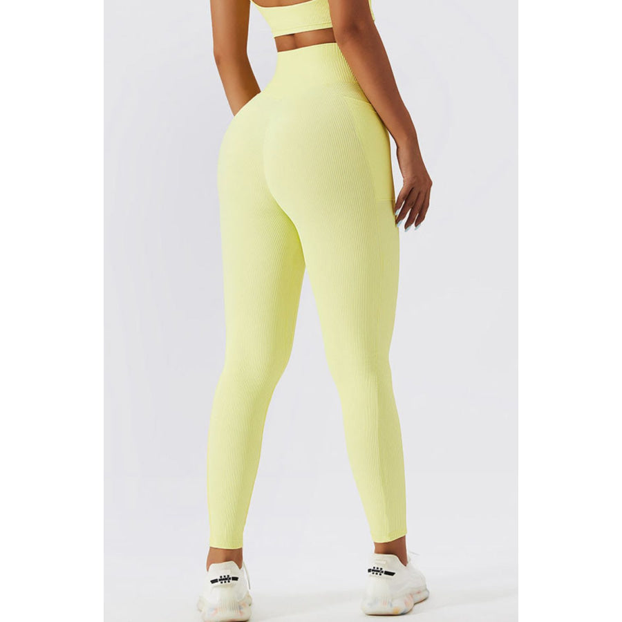 Basic Bae Crossover Waist Active Leggings Apparel and Accessories