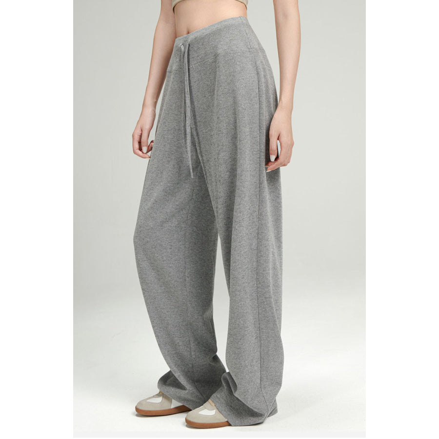 Basic Bae Drawstring Wide Leg Pants Apparel and Accessories