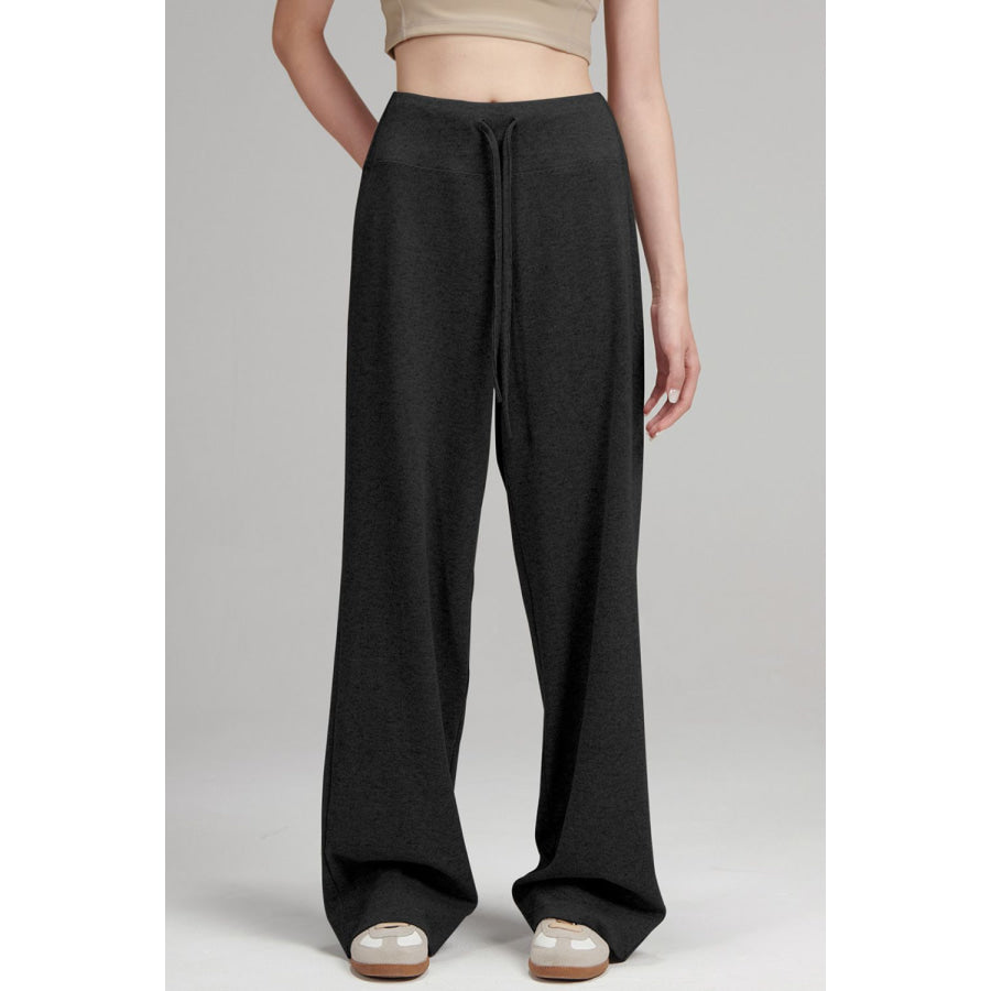 Basic Bae Drawstring Wide Leg Pants Black / XS Apparel and Accessories