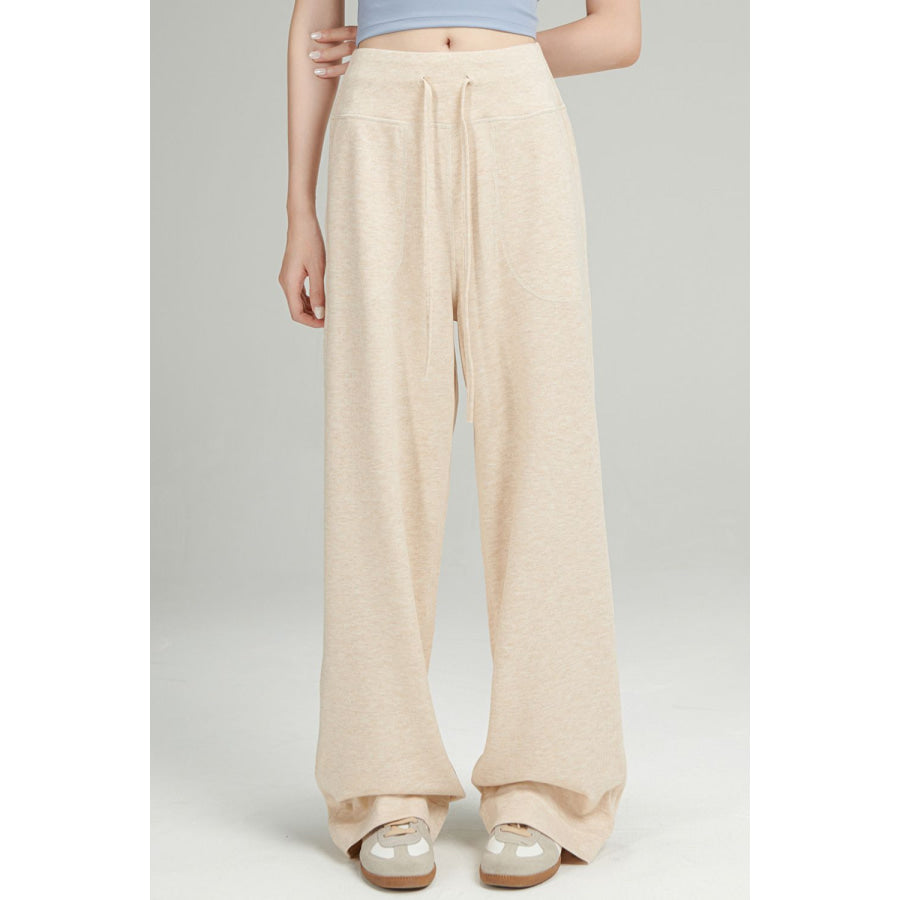 Basic Bae Drawstring Wide Leg Pants with Pockets Apparel and Accessories