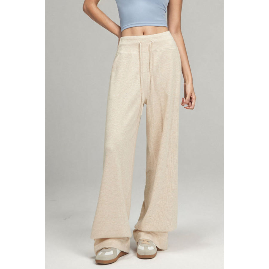 Basic Bae Drawstring Wide Leg Pants with Pockets Apparel and Accessories