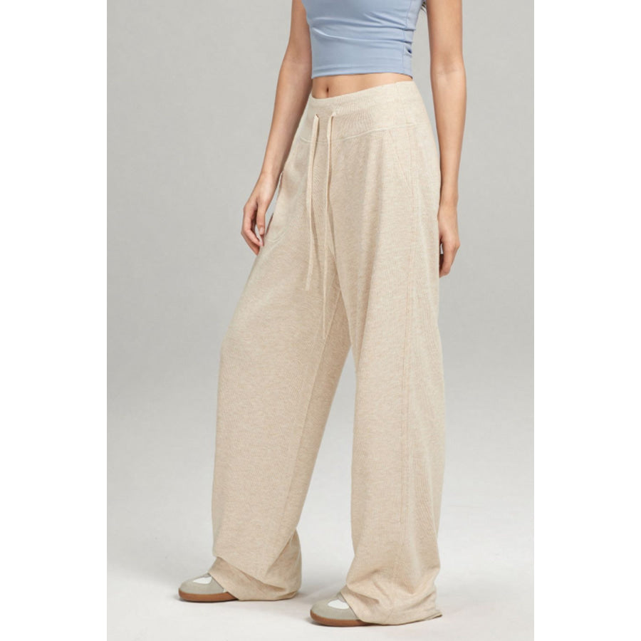 Basic Bae Drawstring Wide Leg Pants with Pockets Apparel and Accessories