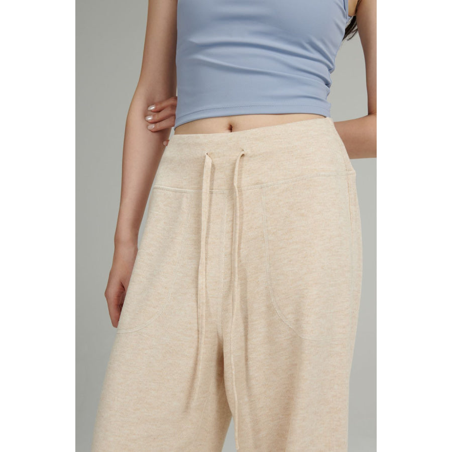 Basic Bae Drawstring Wide Leg Pants with Pockets Apparel and Accessories