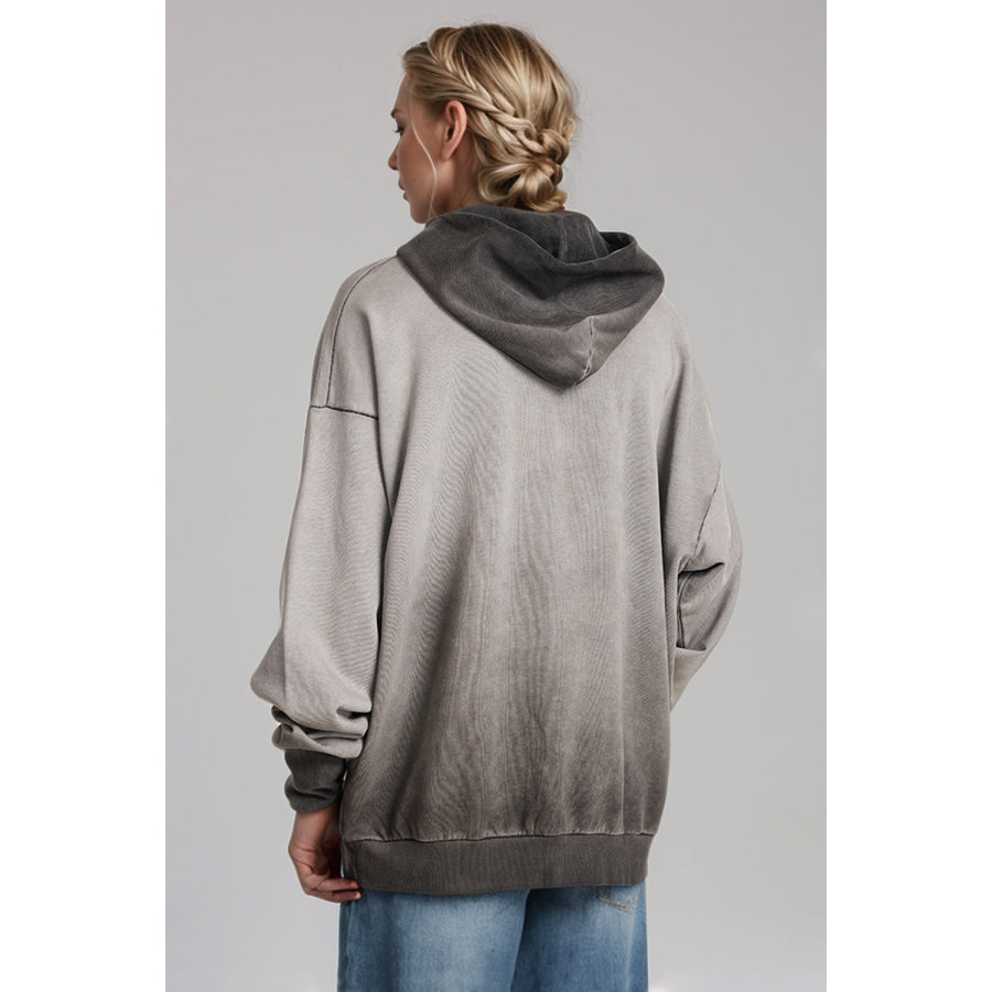 Basic Bae Drop Shoulder Long Sleeve Hoodie with Kangaroo Pocket Apparel and Accessories