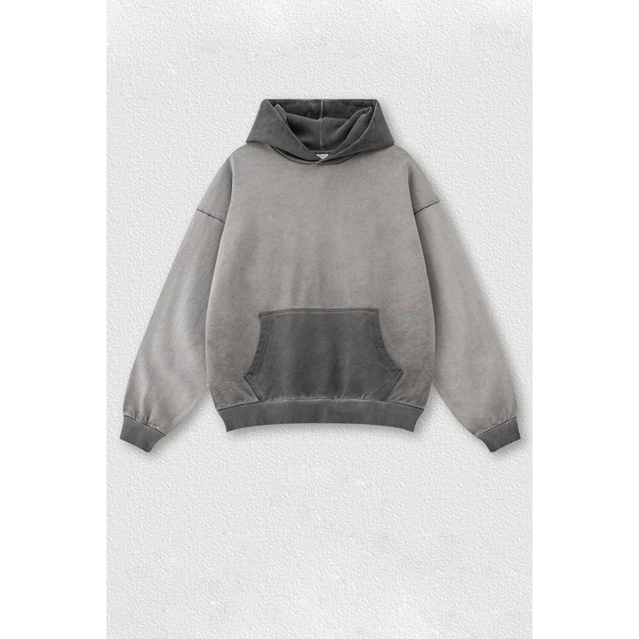 Basic Bae Drop Shoulder Long Sleeve Hoodie with Kangaroo Pocket Apparel and Accessories