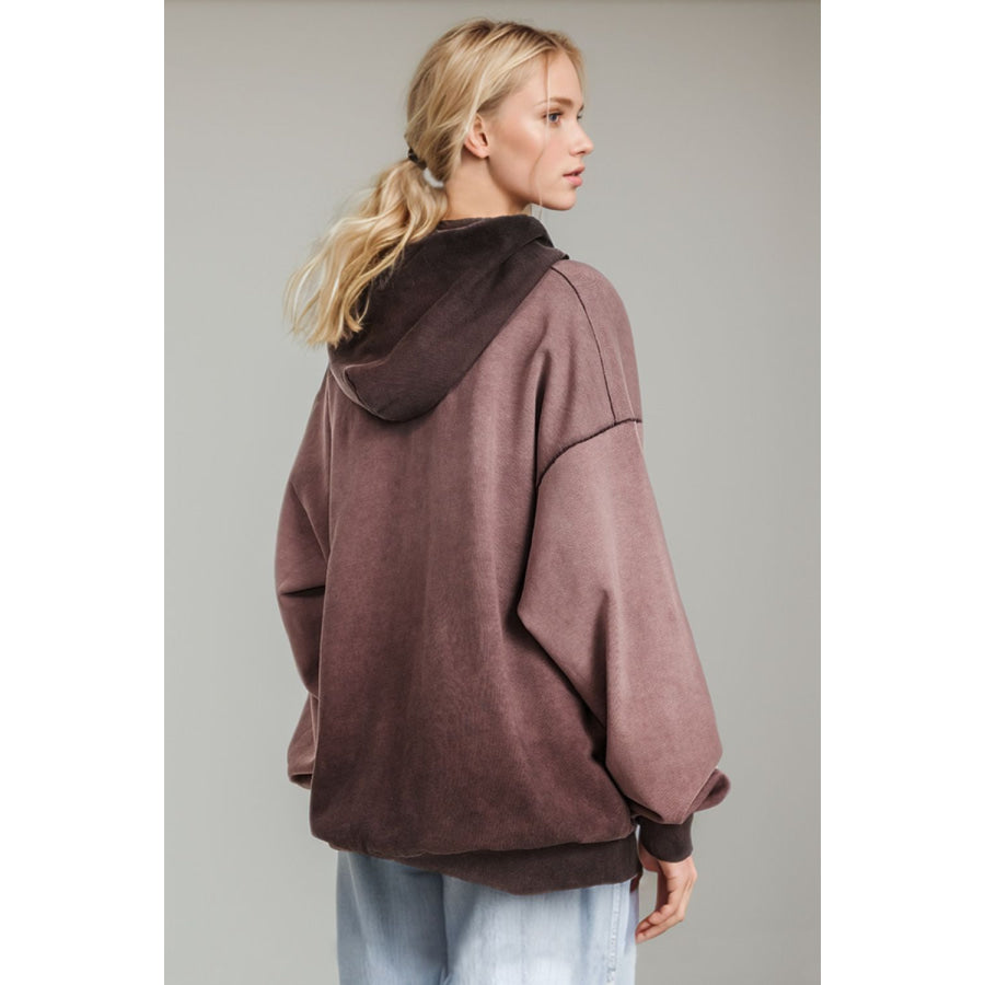 Basic Bae Drop Shoulder Long Sleeve Hoodie with Kangaroo Pocket Apparel and Accessories