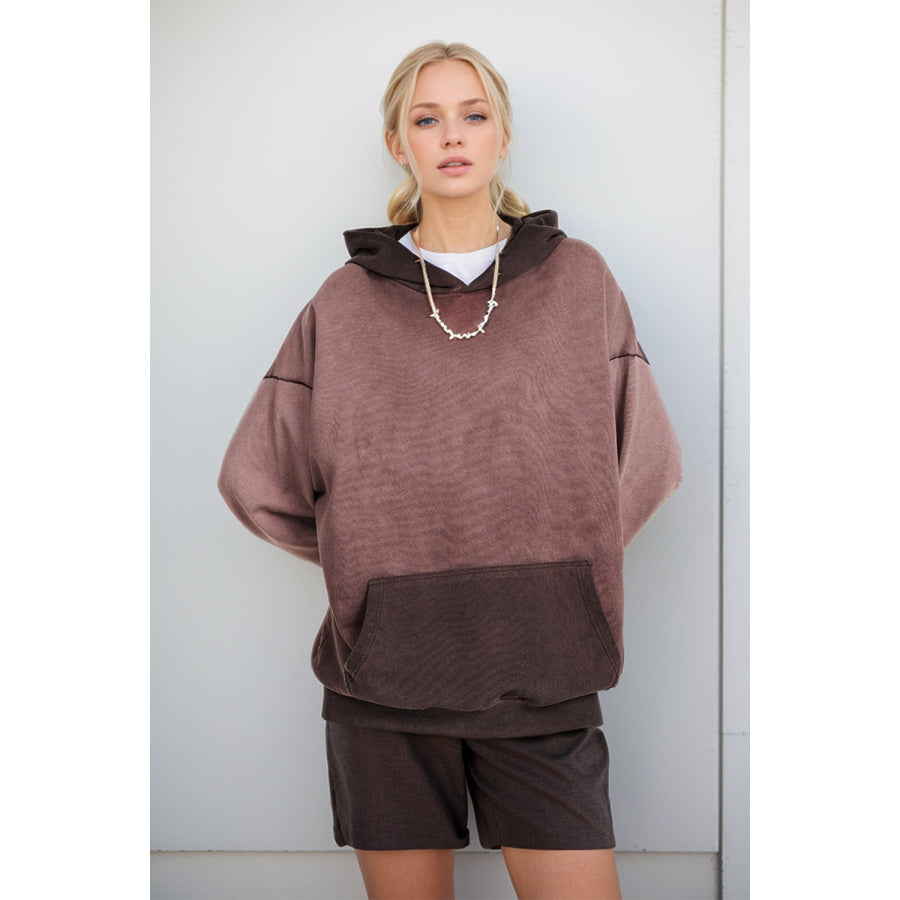 Basic Bae Drop Shoulder Long Sleeve Hoodie with Kangaroo Pocket Apparel and Accessories