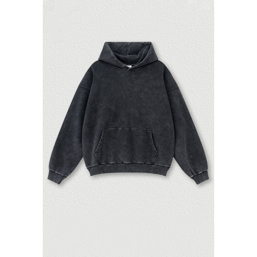 Basic Bae Drop Shoulder Long Sleeve Hoodie with Kangaroo Pocket Apparel and Accessories